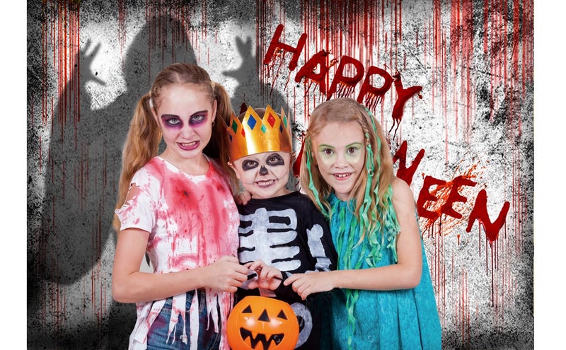 LTLYH 7x5ft Bloody Halloween Backdrop Halloween Horror Photography Background for Party Decorations Trick or Treat Banner for Photo Booth 066 - Image 2